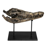 NOIR Brass Alligator On Stand Large