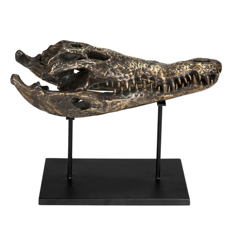 NOIR Brass Alligator On Stand Large
