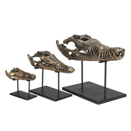 NOIR Brass Alligator On Stand Large