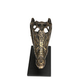 NOIR Brass Alligator On Stand Large