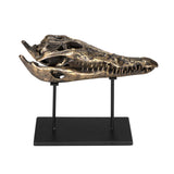 NOIR Brass Alligator On Stand Medium