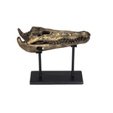 NOIR Brass Alligator On Stand Small