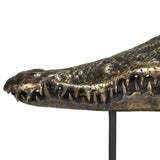 NOIR Brass Alligator On Stand Small