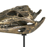 NOIR Brass Alligator On Stand Small
