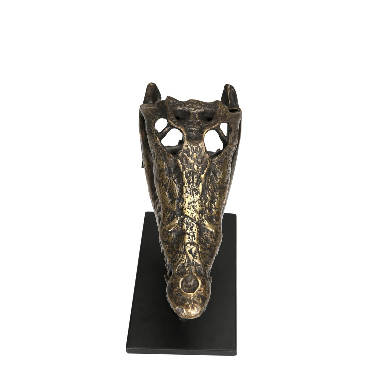 NOIR Brass Alligator On Stand Small