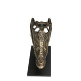 NOIR Brass Alligator On Stand Small