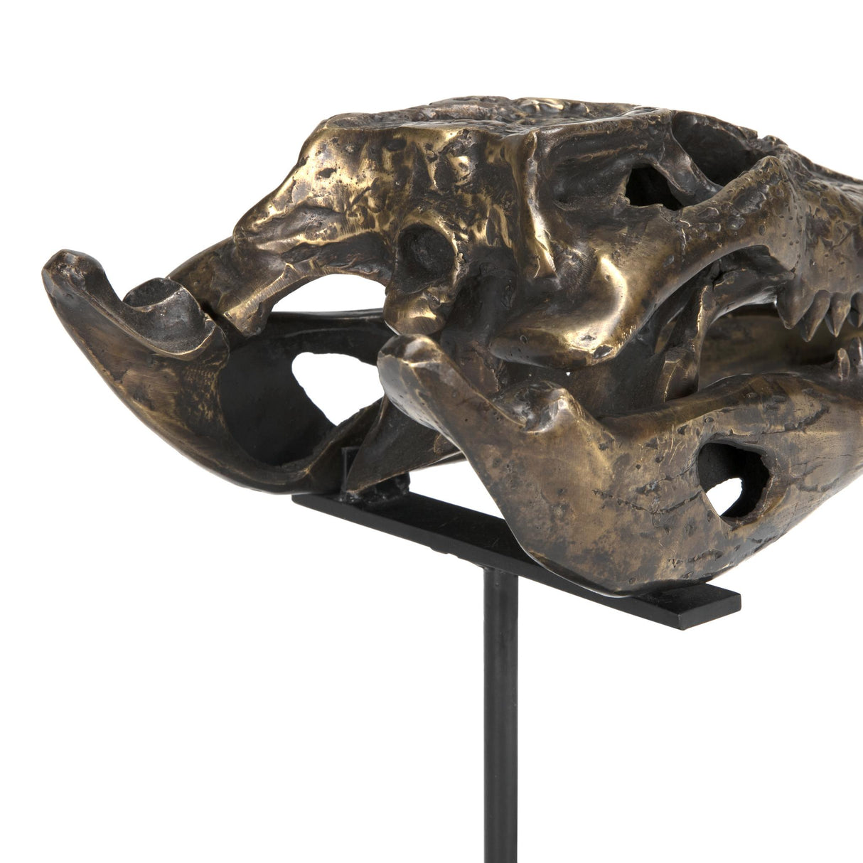NOIR Brass Alligator On Stand Small