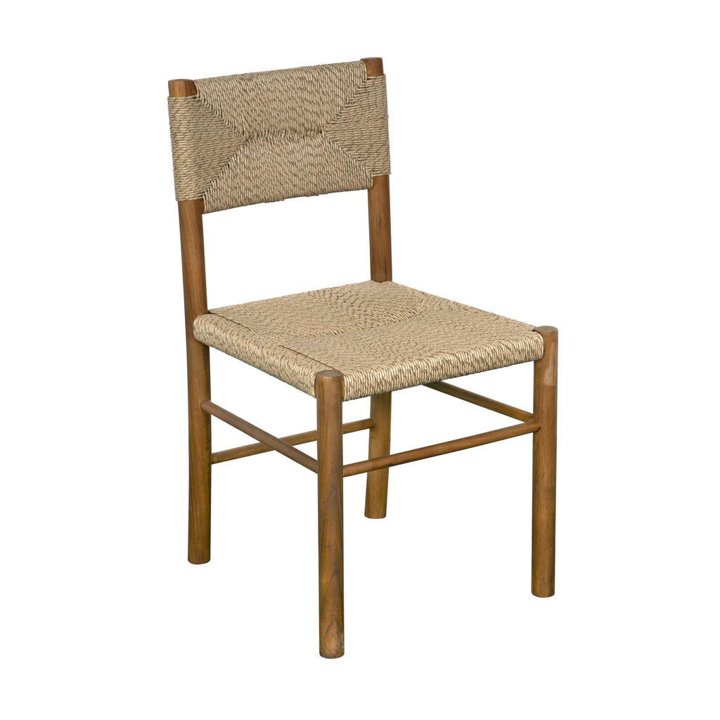 NOIR Franco Side Chair Teak with Synthetic Woven
