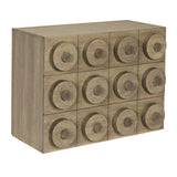 NOIR Lego Sideboard with 3 Drawers Washed Walnut