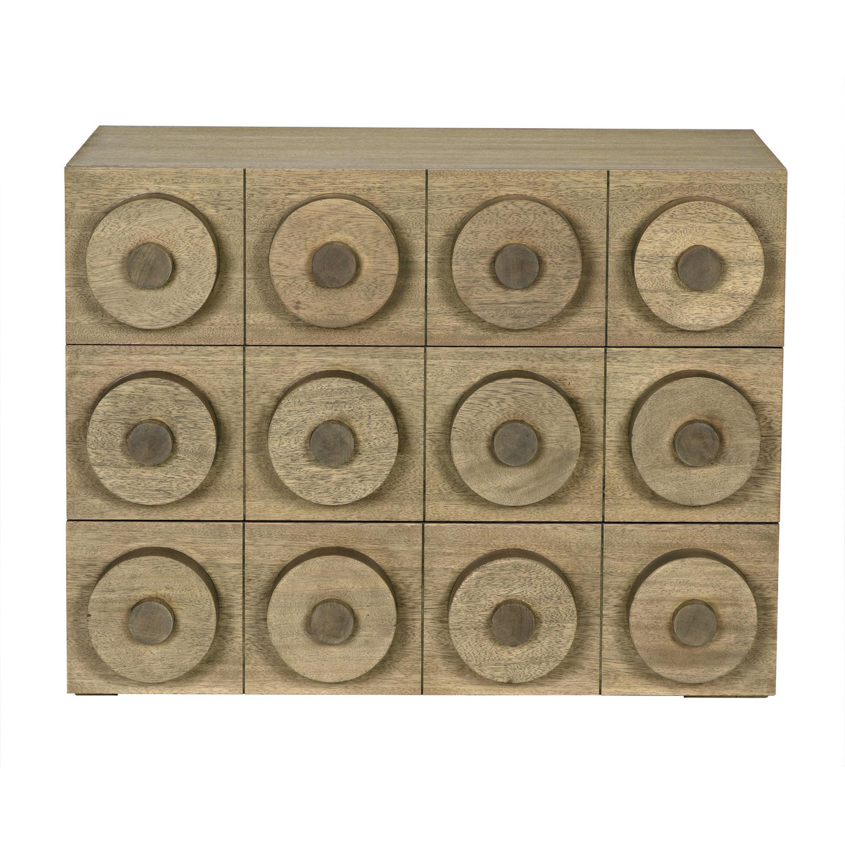 NOIR Lego Sideboard with 3 Drawers Washed Walnut