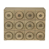 NOIR Lego Sideboard with 3 Drawers Washed Walnut