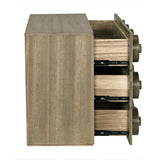 NOIR Lego Sideboard with 3 Drawers Washed Walnut