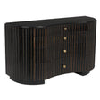 NOIR Irene Dresser Hand Rubbed Black with Light Brown Trim