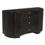 NOIR Irene Dresser Hand Rubbed Black with Light Brown Trim