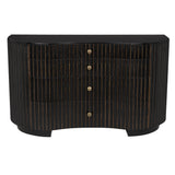 NOIR Irene Dresser Hand Rubbed Black with Light Brown Trim