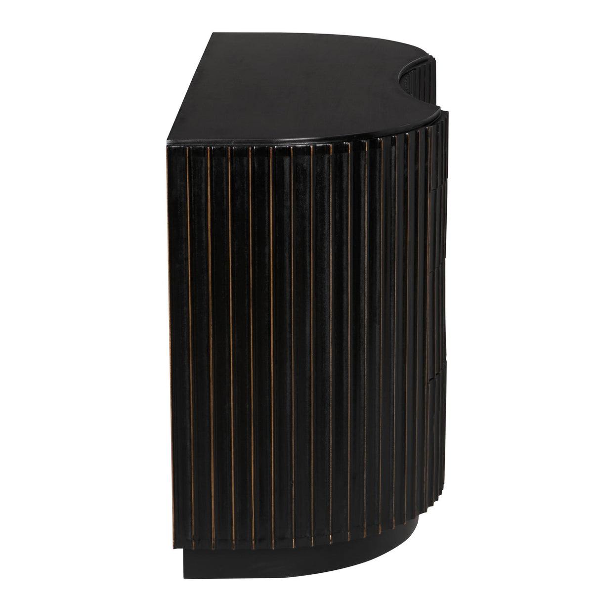 NOIR Irene Dresser Hand Rubbed Black with Light Brown Trim