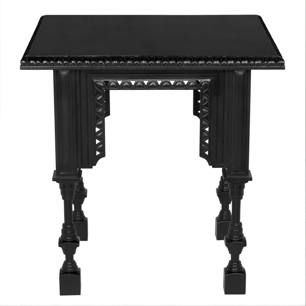 NOIR Luxor Side Table Hand Rubbed Black