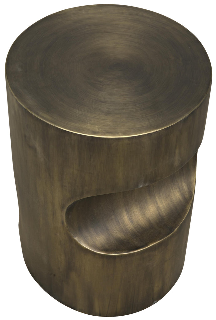 NOIR Margo Side Table Steel with Aged Brass Finish