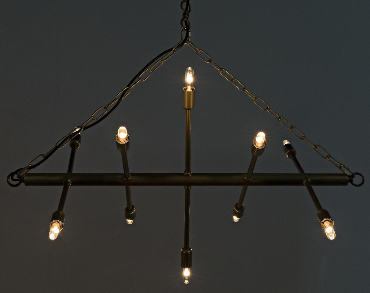 NOIR Sperato Chandelier Antique Brass