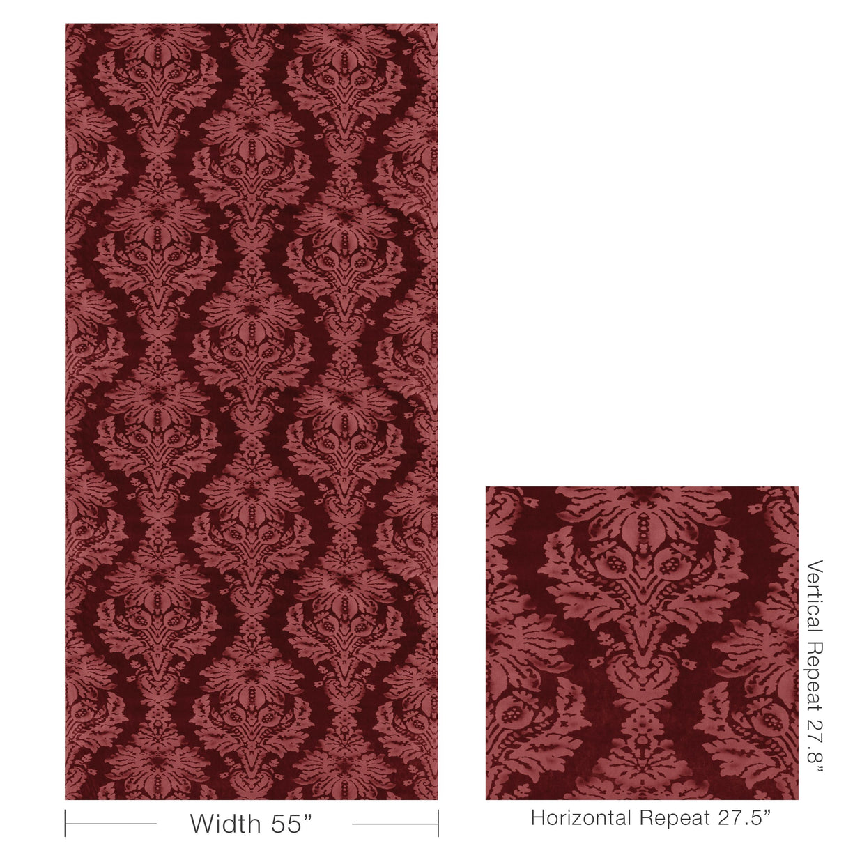 Lee Jofa PARHAM VELVET RUBY Upholstery Fabric