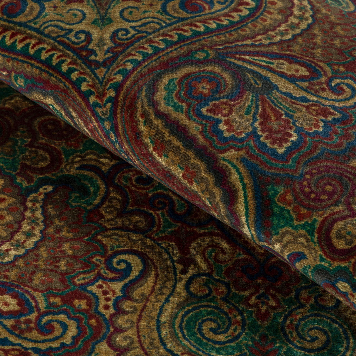 Lee Jofa CARSWELL VELVET TOPAZ/RUBY Upholstery Fabric