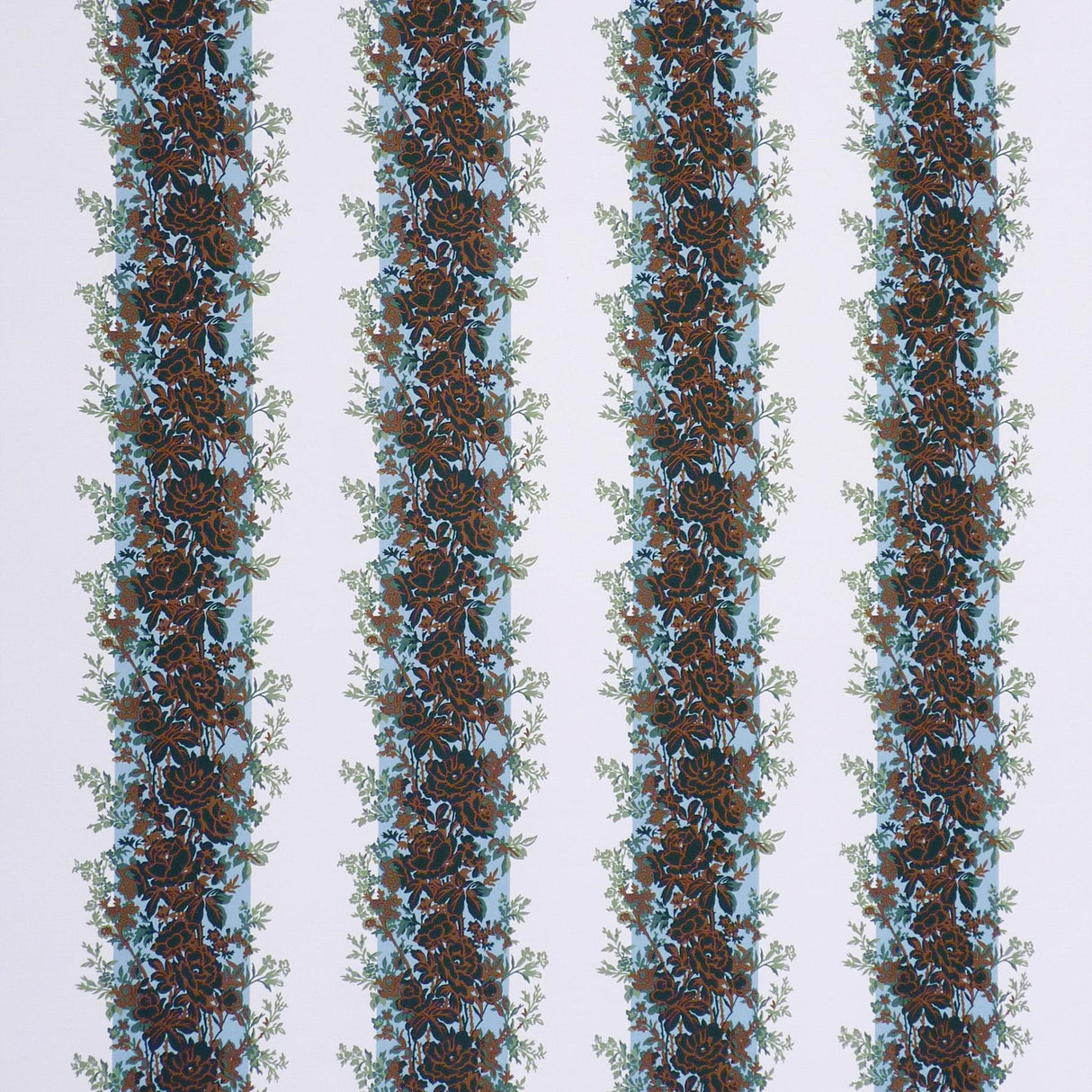 Brunschwig & Fils RAYURE FLEURIE II LAKE Fabric