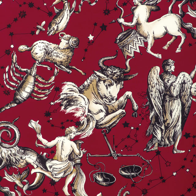 Brunschwig & Fils COSMIQUE PRINT RUBY Fabric