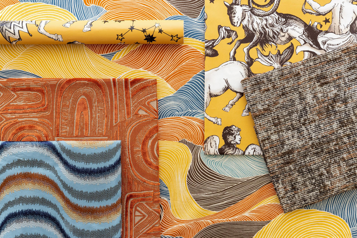 Brunschwig & Fils COSMIQUE PRINT GOLD Fabric