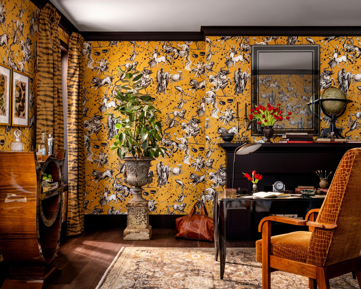 Brunschwig & Fils TIGRE WARP PRINT GOLD Drapery Fabric