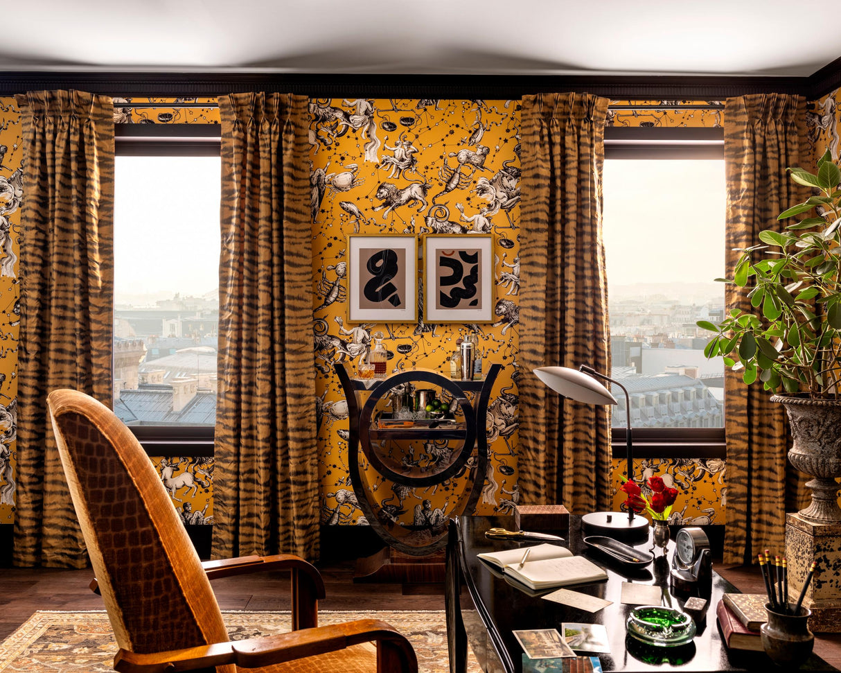 Brunschwig & Fils TIGRE WARP PRINT GOLD Drapery Fabric