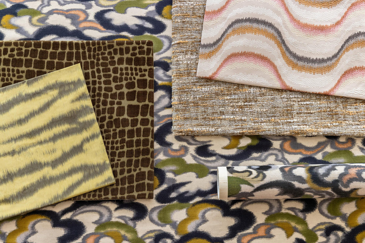 Brunschwig & Fils STRATUS PRINT PERIDOT/GOLD Fabric
