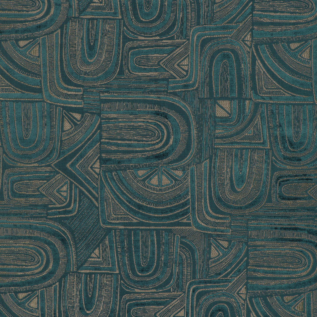 Brunschwig & Fils TIMBRE VELVET TEAL Upholstery Fabric