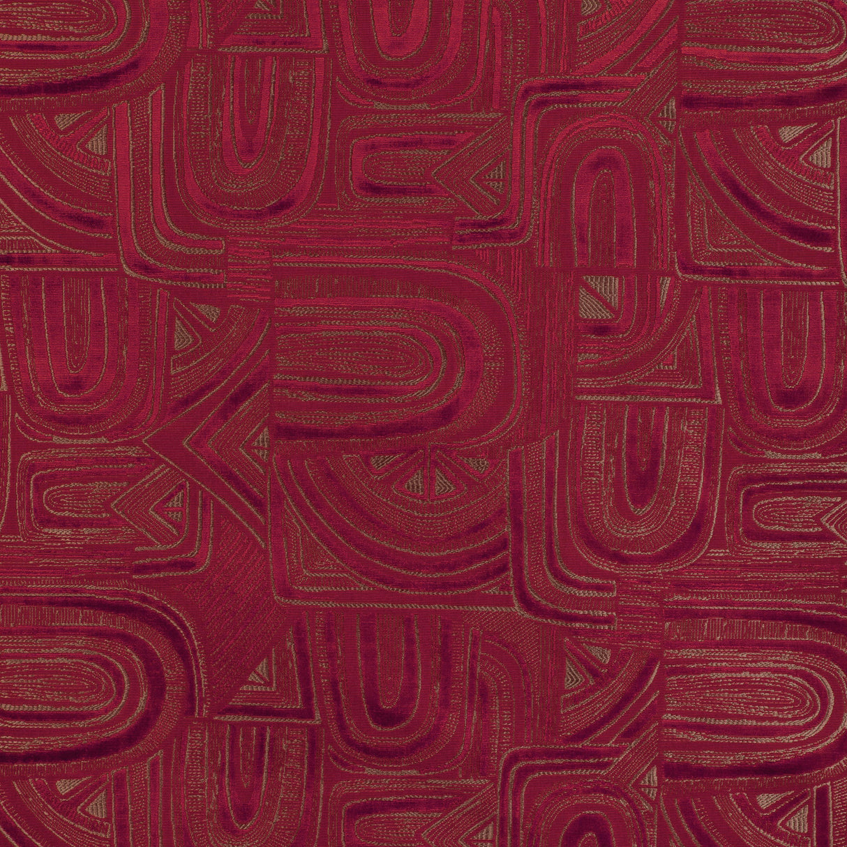 Brunschwig & Fils TIMBRE VELVET GARNET Upholstery Fabric