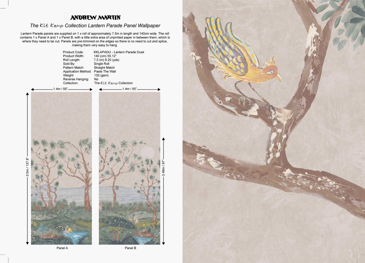 Andrew Martin LANTERN PARADE DUSK Wallpaper