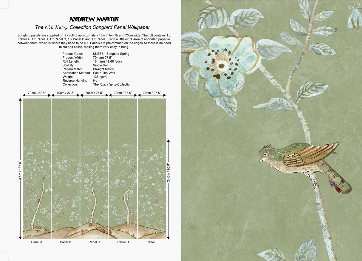 Andrew Martin SONGBIRD SPRING Wallpaper