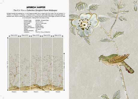 Andrew Martin SONGBIRD MIST Wallpaper