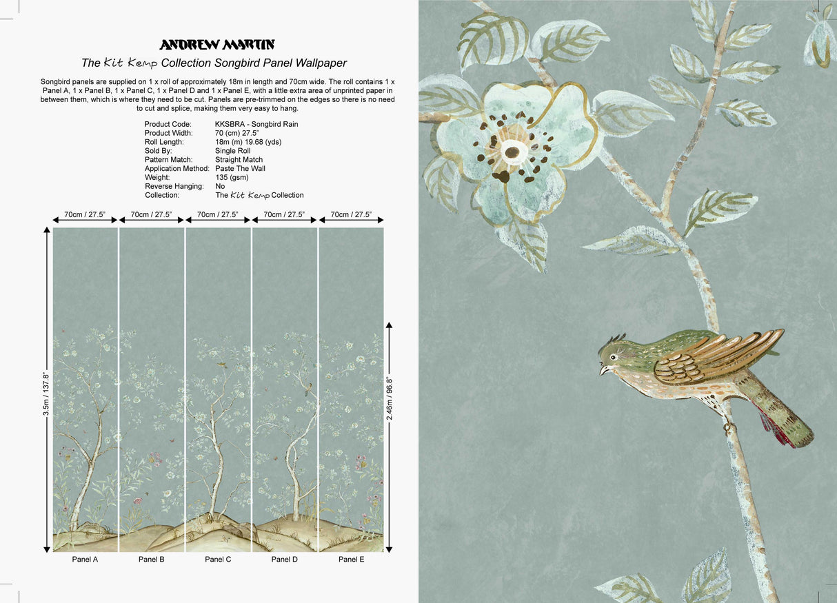 Andrew Martin SONGBIRD RAIN Wallpaper