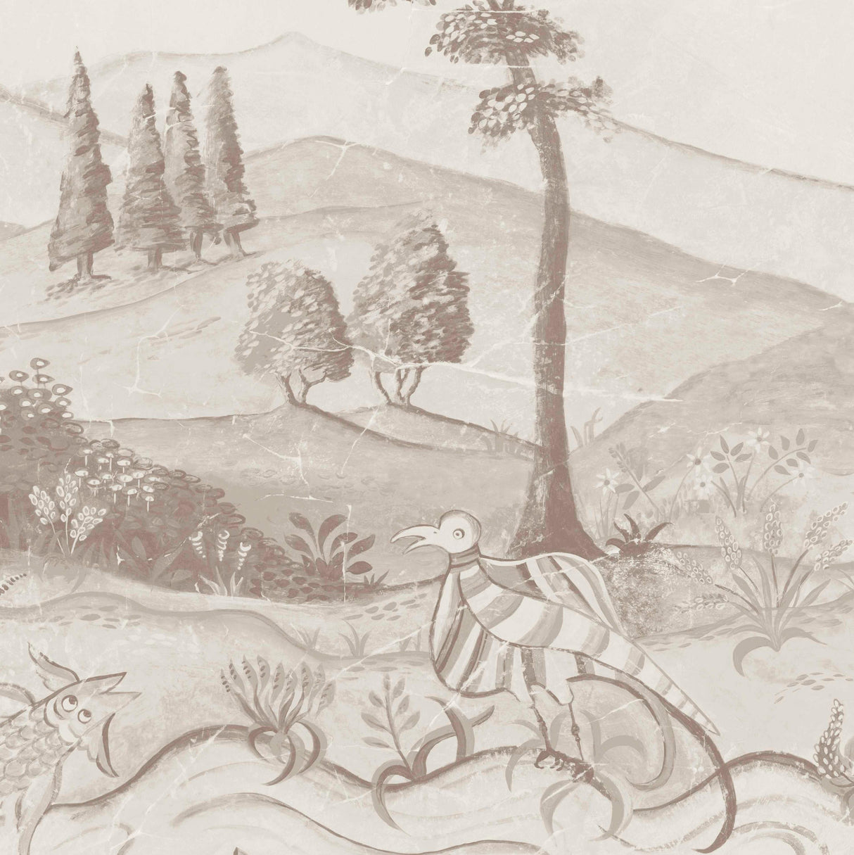 Andrew Martin MYTHICAL LAND CLAY Wallpaper