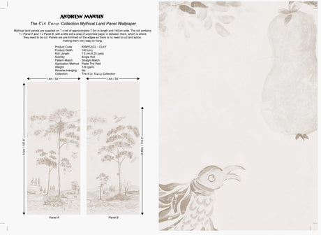 Andrew Martin MYTHICAL LAND CLAY Wallpaper