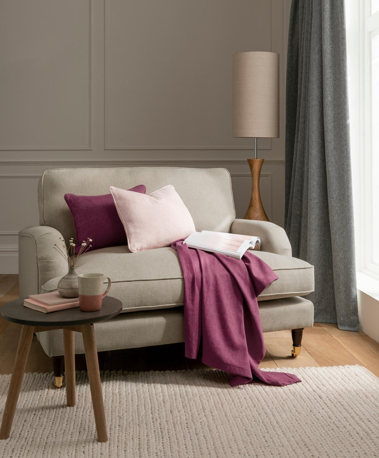 Clarke & Clarke ORLA BLUSH Upholstery Fabric