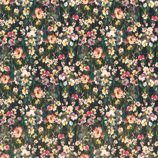 Clarke & Clarke WILD MEADOW NOIR VELVET Fabric