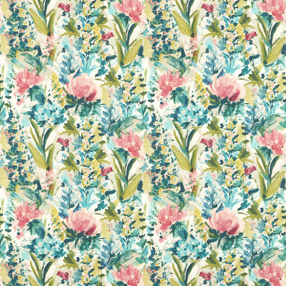 Clarke & Clarke HYDRANGEA SPICE/FOREST Fabric