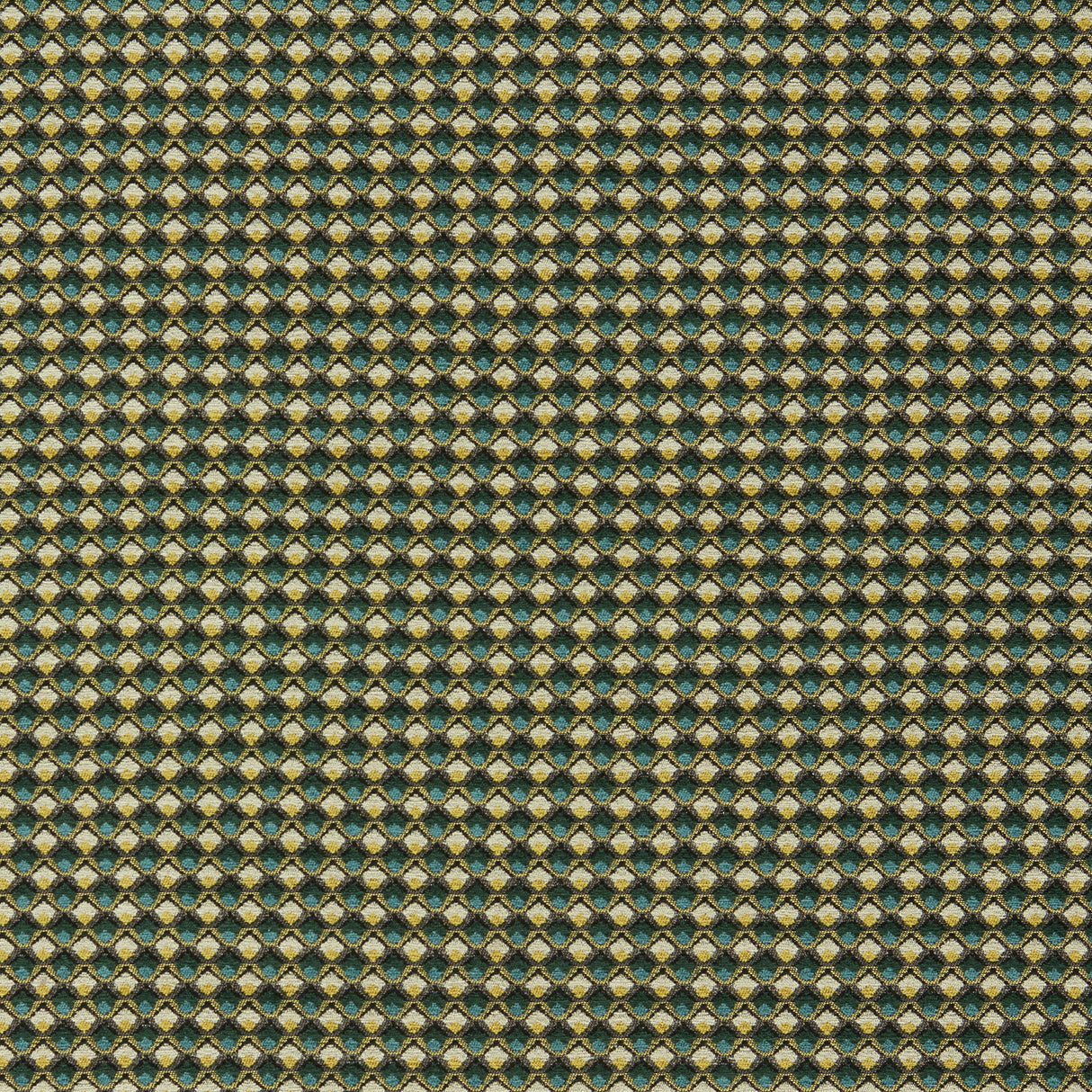 Clarke & Clarke LYRA TEAL/CITRUS Upholstery Fabric