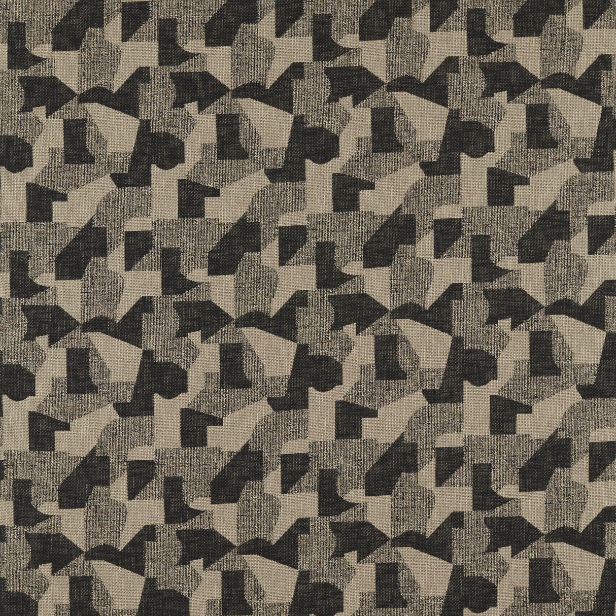 Clarke & Clarke ESPEN CHARCOAL/LINEN Upholstery Fabric