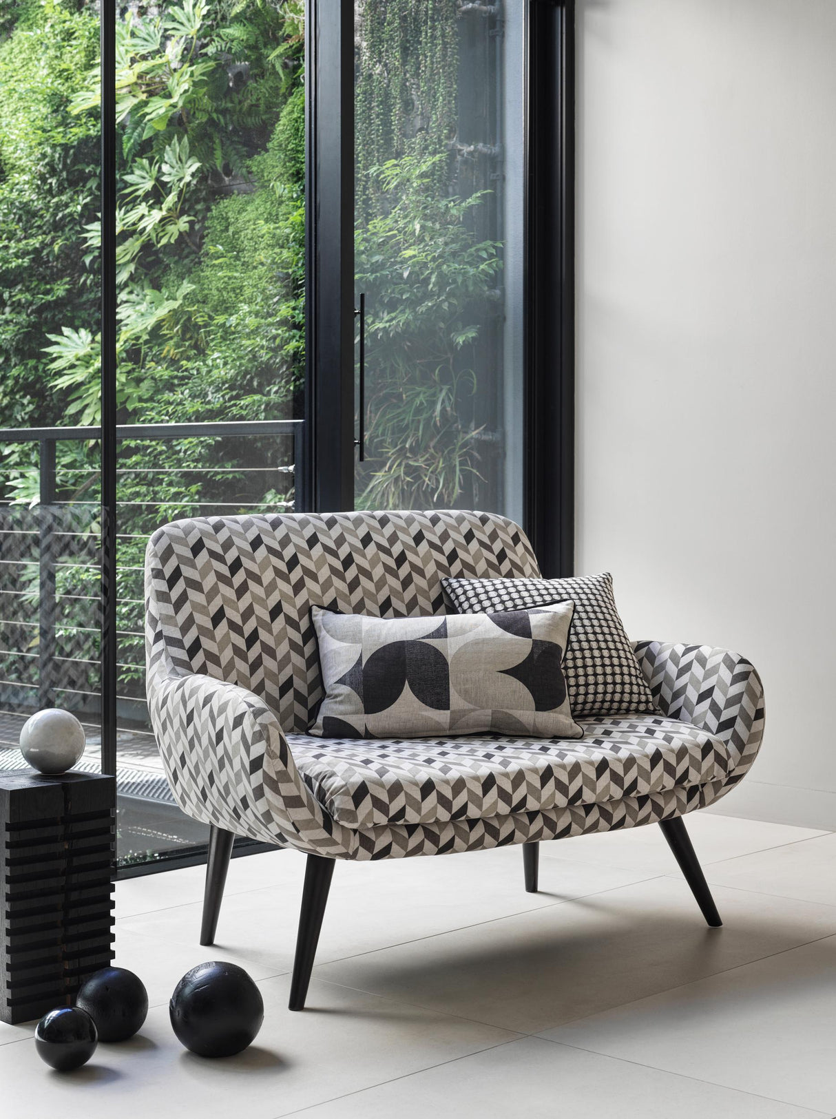 Clarke & Clarke OLYMPIA CHARCOAL Fabric