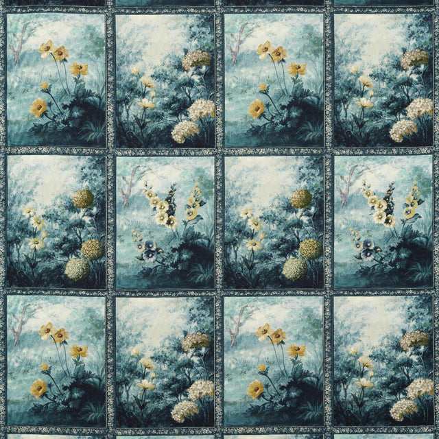 Clarke & Clarke ARTUS DENIM OCHRE Upholstery Fabric