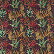 Clarke & Clarke BRACKEN RUSSET AQUA EMB Drapery Fabric