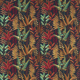 Clarke & Clarke BRACKEN RUSSET AQUA EMB Drapery Fabric