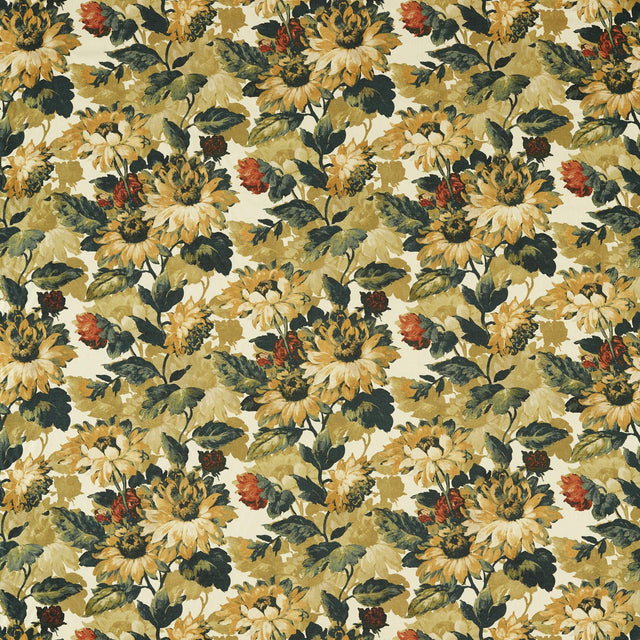 Clarke & Clarke SUNFOREST OLIVE RUSSET Upholstery Fabric