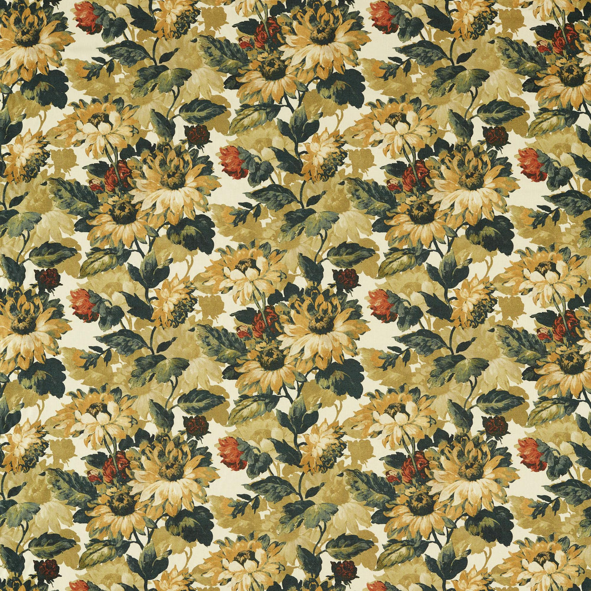Clarke & Clarke SUNFOREST OLIVE RUSSET Upholstery Fabric
